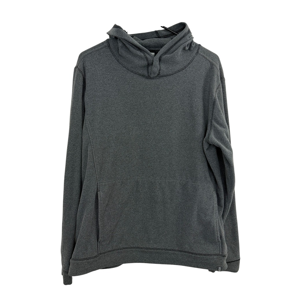 Stio Hoodie Mens Large Gray Sweetwater Fleece Pullover Scuba Hood Activewear